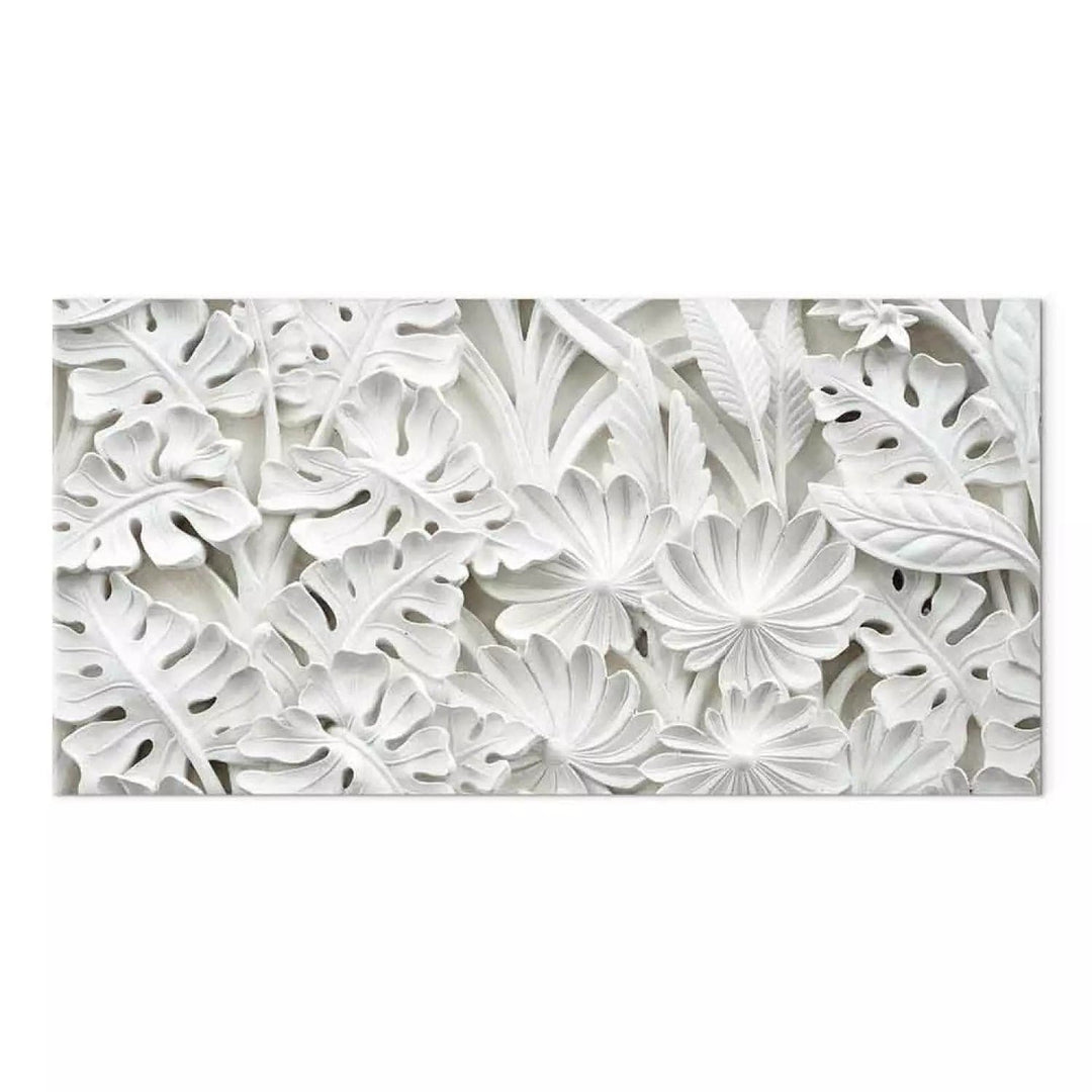 Glezna - balts ornaments ar ziedu motīvu, (x 1), 128602 G-ART