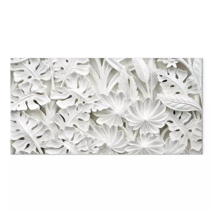 Glezna - balts ornaments ar ziedu motīvu, (x 1), 128602 G-ART