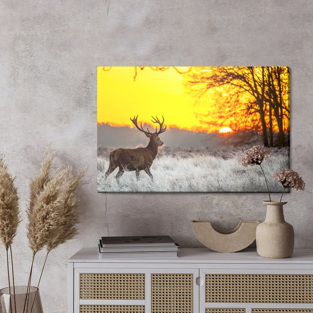 Kanva - Briedis uz saullēkta fona, N-970 X-ART