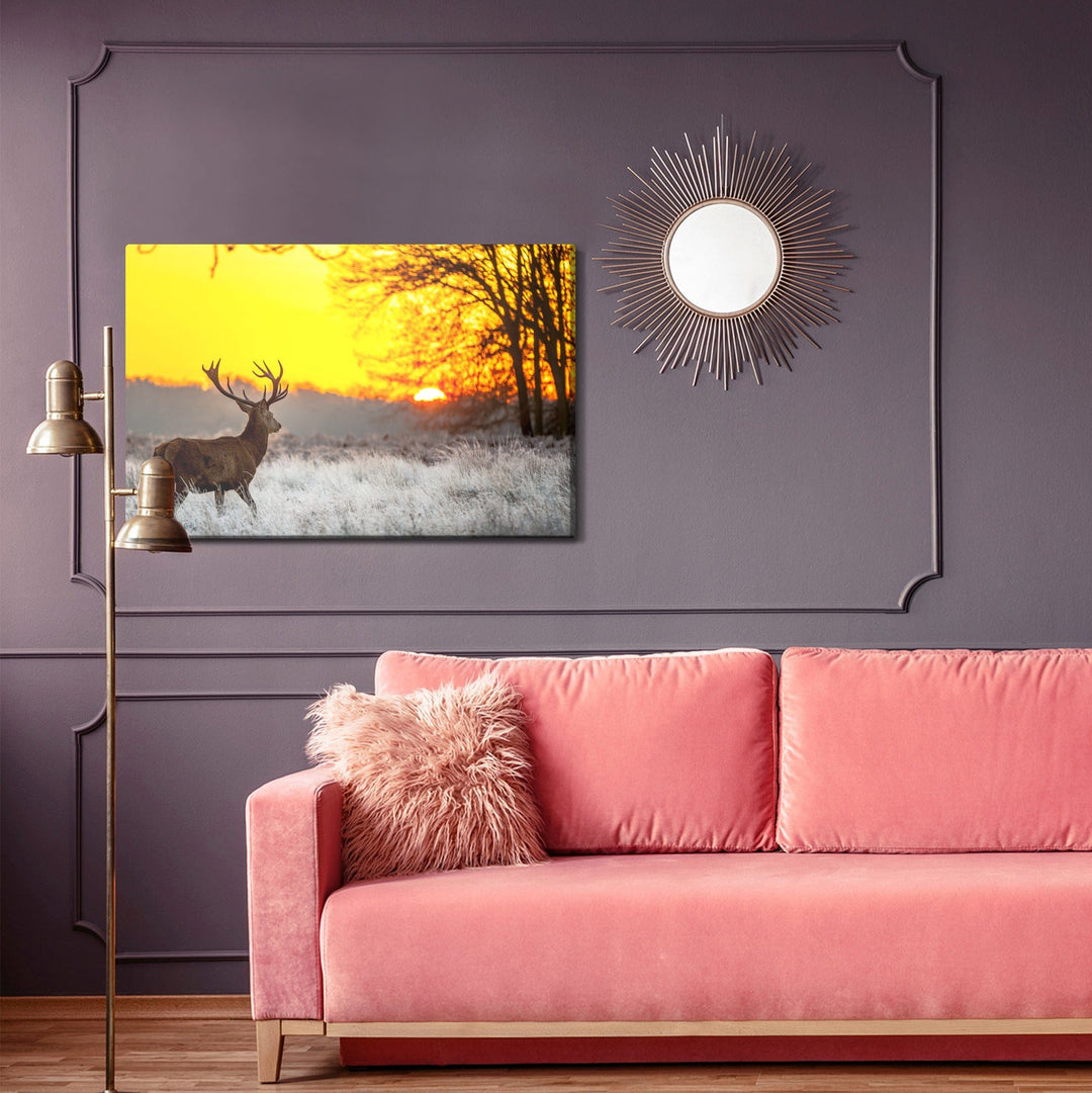 Kanva - Briedis uz saullēkta fona, N-970 X-ART