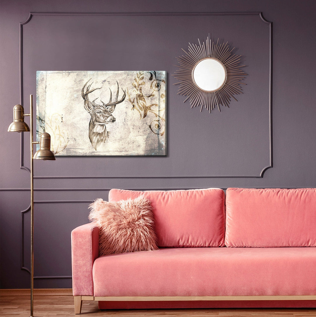 Kanva - Briedis vintage stilā, N-213 X-ART