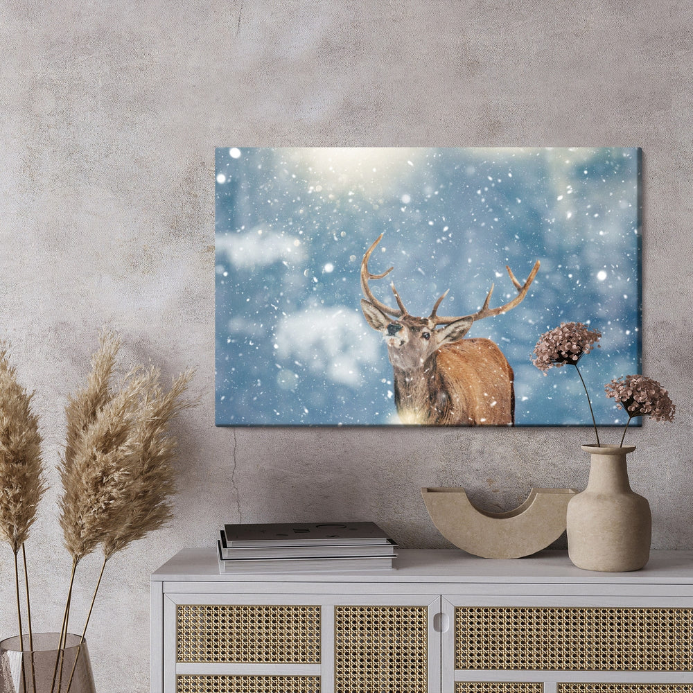 Kanva - Brieži un sniegpārslas, N-1020 X-ART