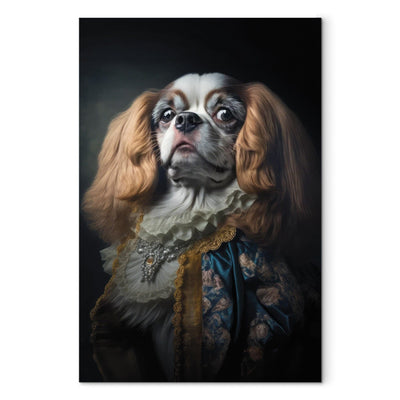 Kanva - Čārlza spaniels - lepna aristokrātiska suņa portrets, 150168 G-ART