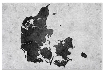 Glezna - Dānija uz akmens faktūras - Ziemeļvalstu kontūru karte (x 1), 135177 Tapetenshop.lv.