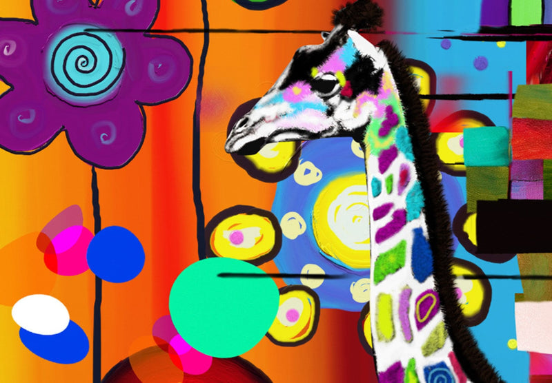 Glezna -Daudzkrāsaina abstrakcija - Krāsainā savanna, 91099, (x1) Tapetenshop.lv.