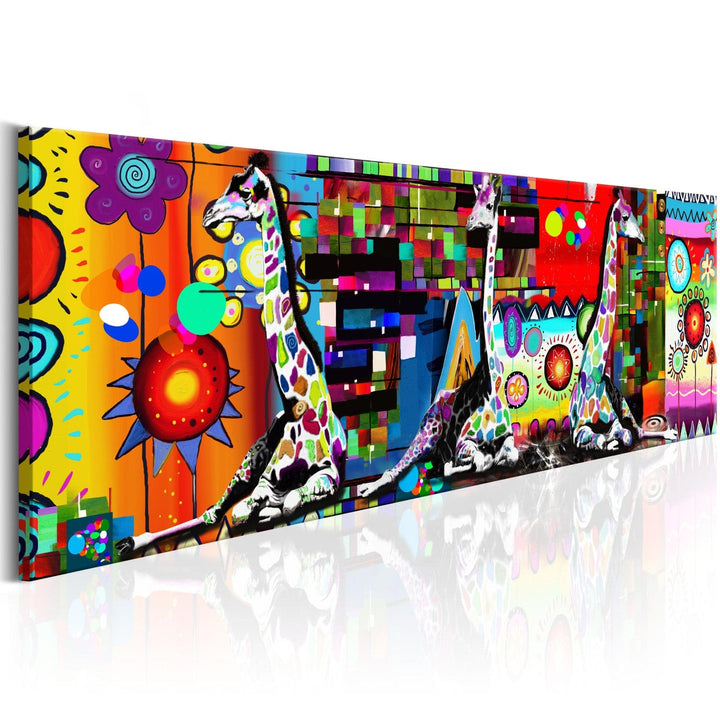 Glezna -Daudzkrāsaina abstrakcija - Krāsainā savanna, 91099, (x1) G-ART.