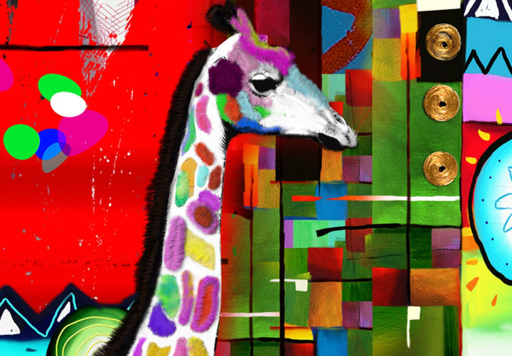 Glezna -Daudzkrāsaina abstrakcija - Krāsainā savanna, 91099, (x1) G-ART.