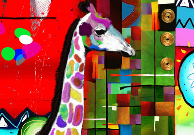 Glezna -Daudzkrāsaina abstrakcija - Krāsainā savanna, 91099, (x1) Tapetenshop.lv.