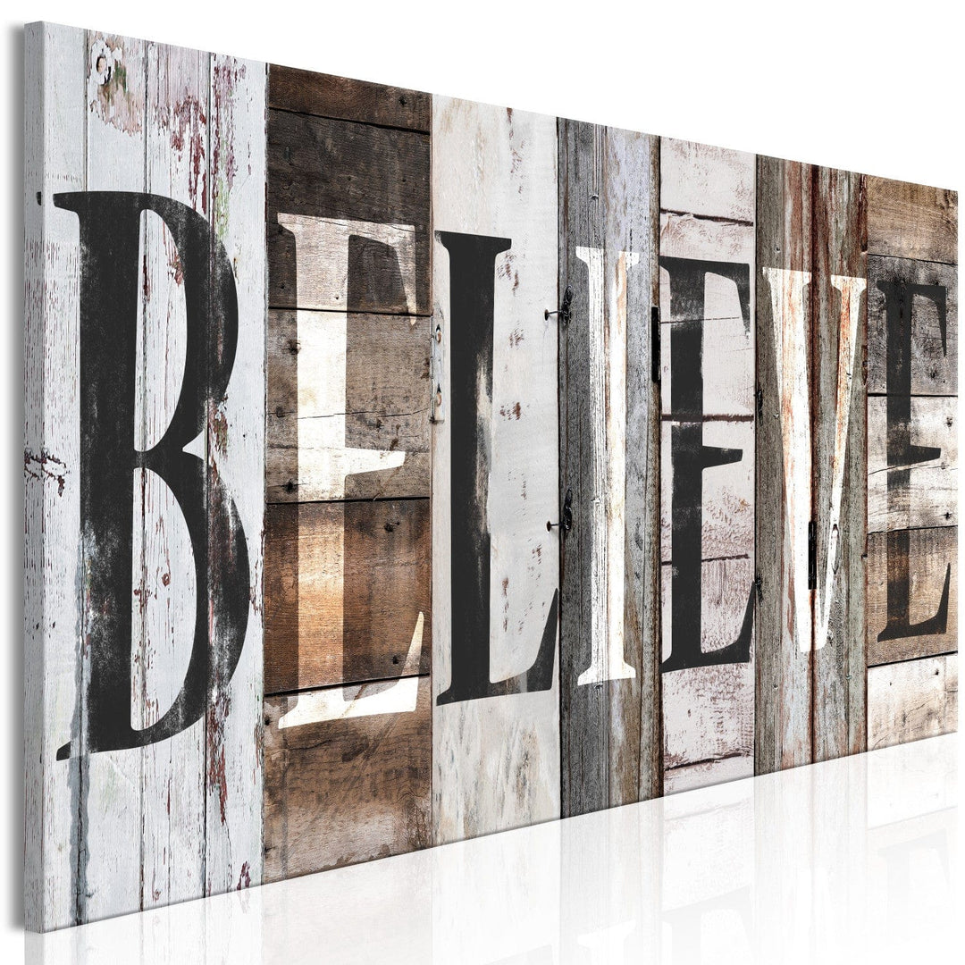 Glezna - Dekoratīvais dēlis: Believe (x 1) G-ART.