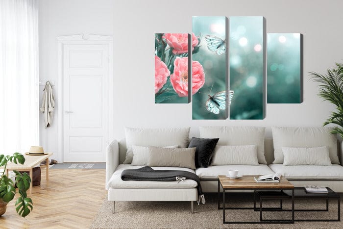 Kanva - Delikāti ziedi un tauriņi, N-4026 X-ART