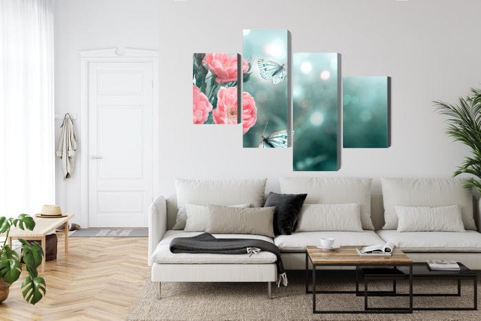 Kanva - Delikāti ziedi un tauriņi, N-4027 X-ART