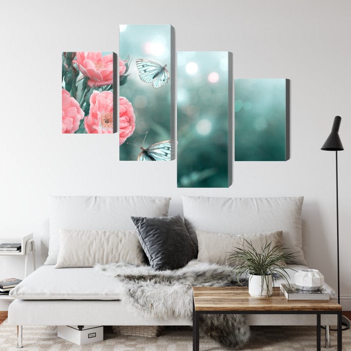 Kanva - Delikāti ziedi un tauriņi, N-4027 X-ART