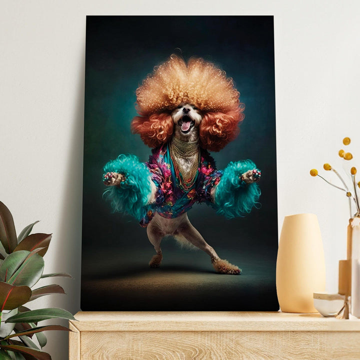 Glezna no mākslīgā intelekta - Disko suns, 150225 G-ART