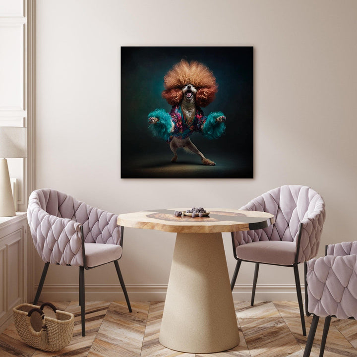 Glezna ar dejojošu suni - Disko suns, 150239 G-ART