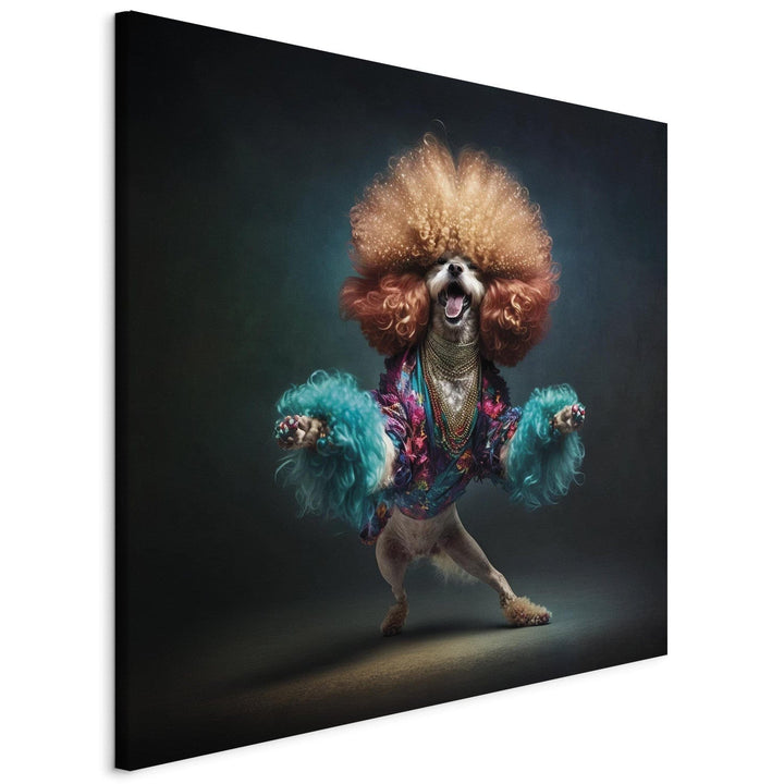 Glezna ar dejojošu suni - Disko suns, 150239 G-ART