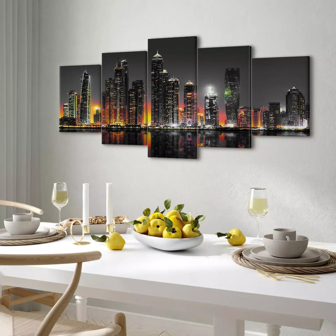 Kanva - Dubaja naktī, no 5 daļām, pelēkā krāsā ART XL