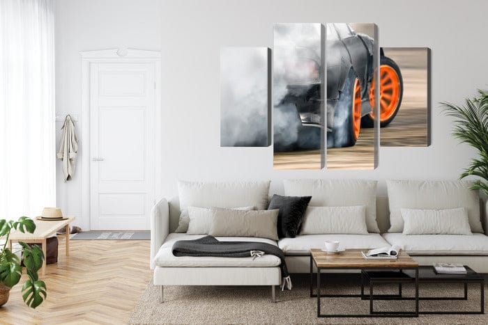 Kanva - Dzīstoša automašīna dūmu mākonī, N-3545 X-ART