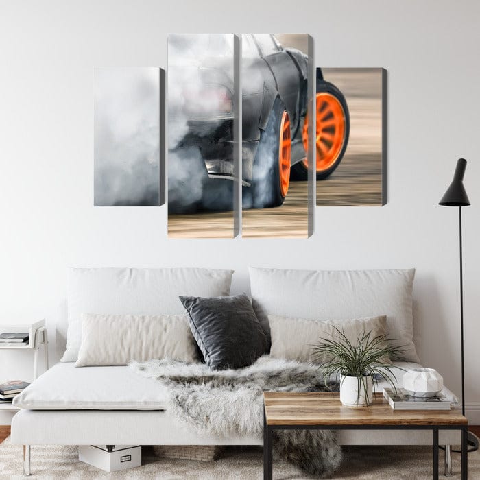 Kanva - Dzīstoša automašīna dūmu mākonī, N-3545 X-ART