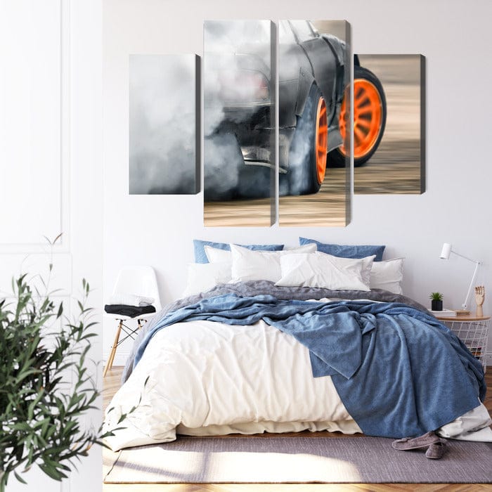 Kanva - Dzīstoša automašīna dūmu mākonī, N-3545 X-ART