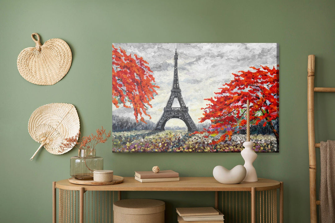 Kanva - Eifeļa tornis starp krāsainiem kokiem, N-1122 X-ART