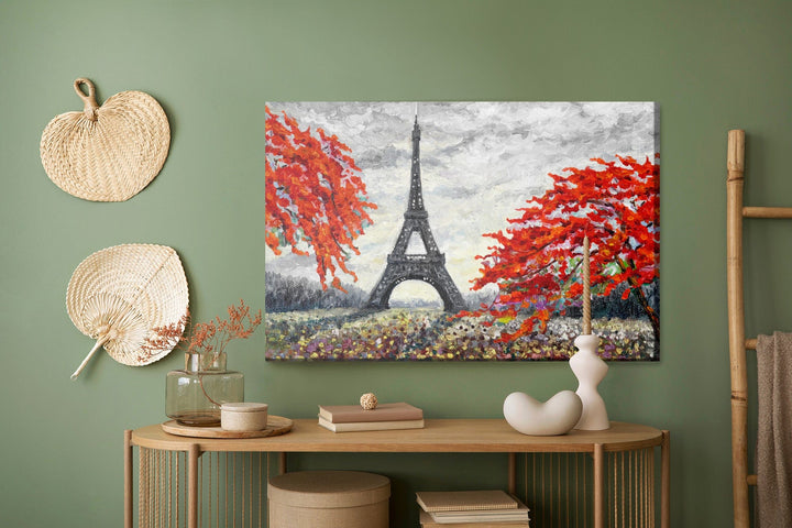 Kanva - Eifeļa tornis starp krāsainiem kokiem, N-1122 X-ART