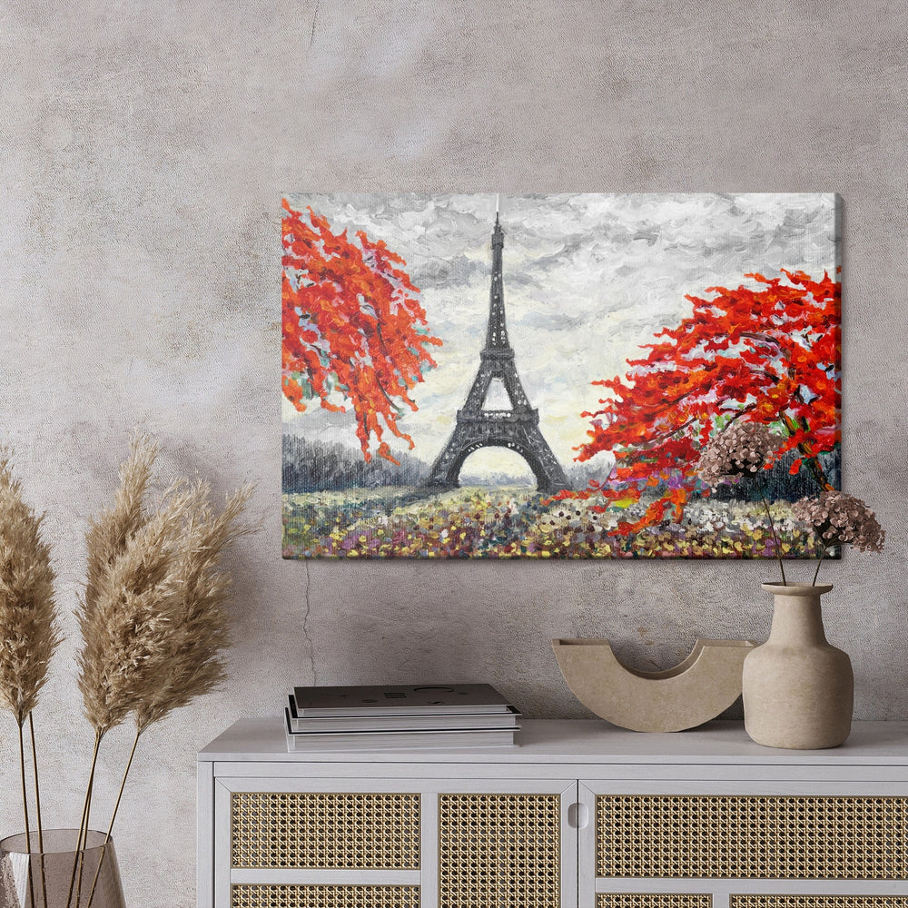 Kanva - Eifeļa tornis starp krāsainiem kokiem, N-1122 X-ART