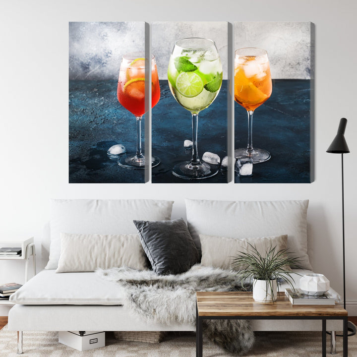 Kanva - Glāzes ar vasaras kokteiļiem, N-3748 X-ART