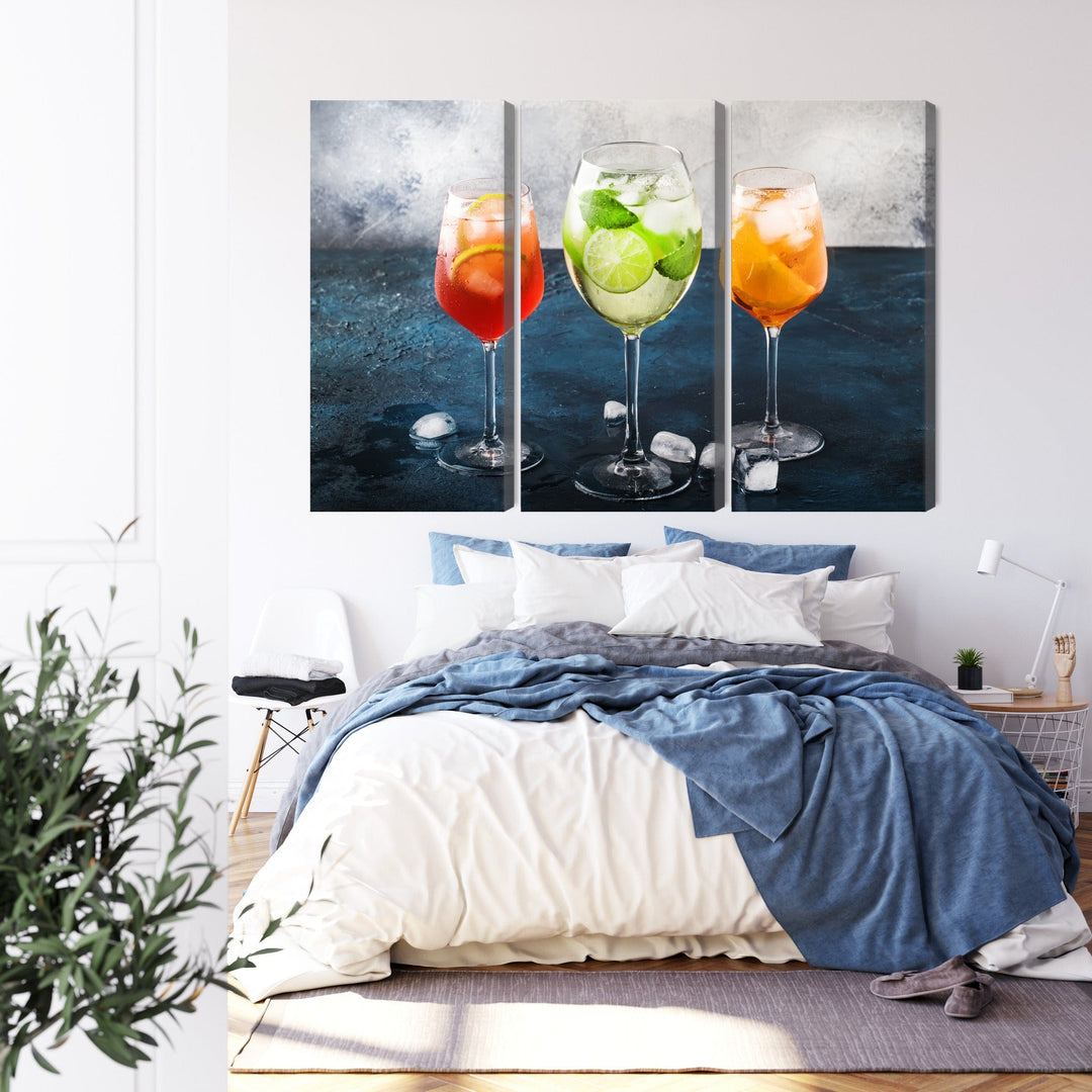 Kanva - Glāzes ar vasaras kokteiļiem, N-3748 X-ART