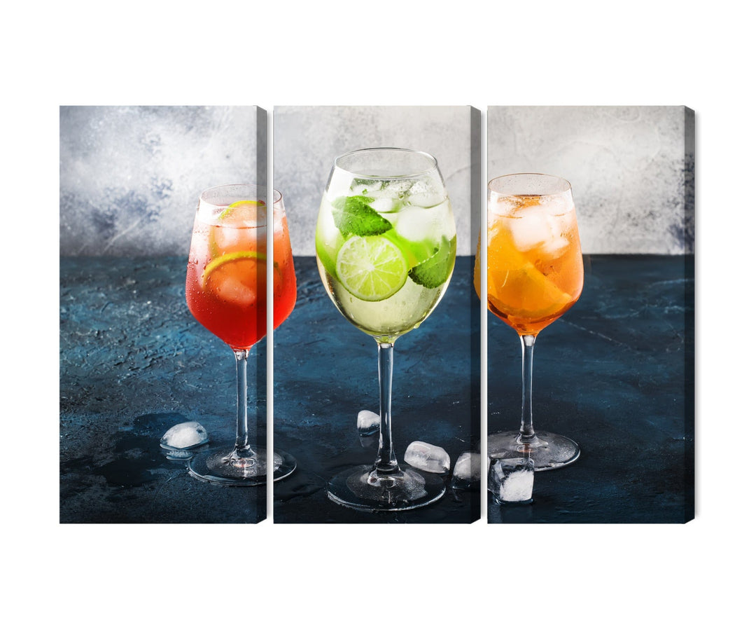 Kanva - Glāzes ar vasaras kokteiļiem, N-3748 X-ART