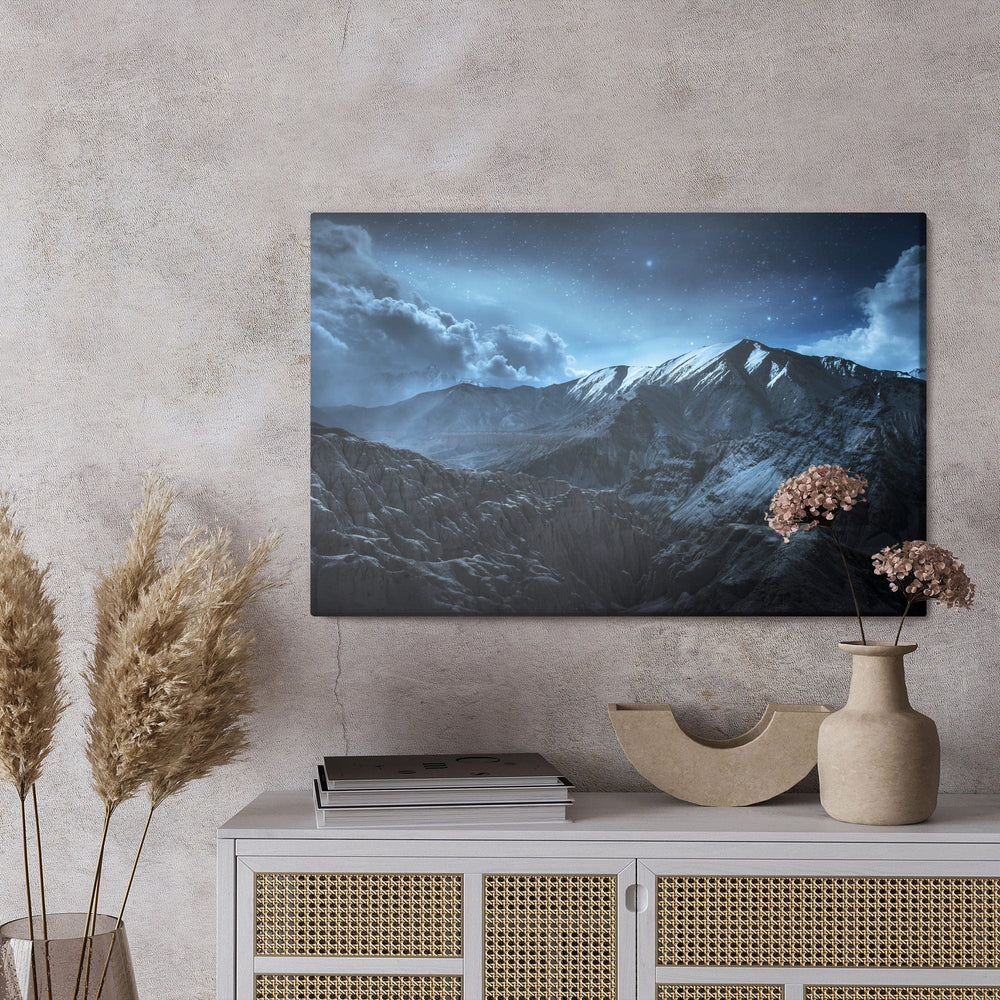 Kanva - Gleznaina kalnu ainava naktī, N-1058 X-ART