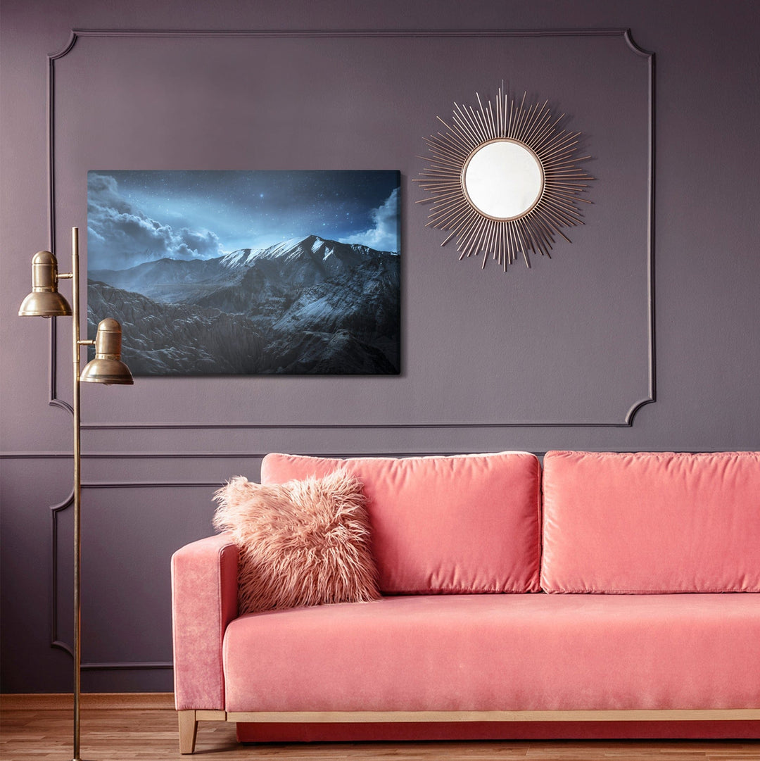 Kanva - Gleznaina kalnu ainava naktī, N-1058 X-ART