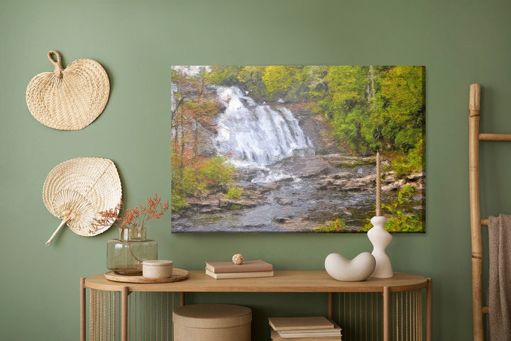 Kanva - Gleznojums ar ūdenskritumu mežā, N-1588 X-ART