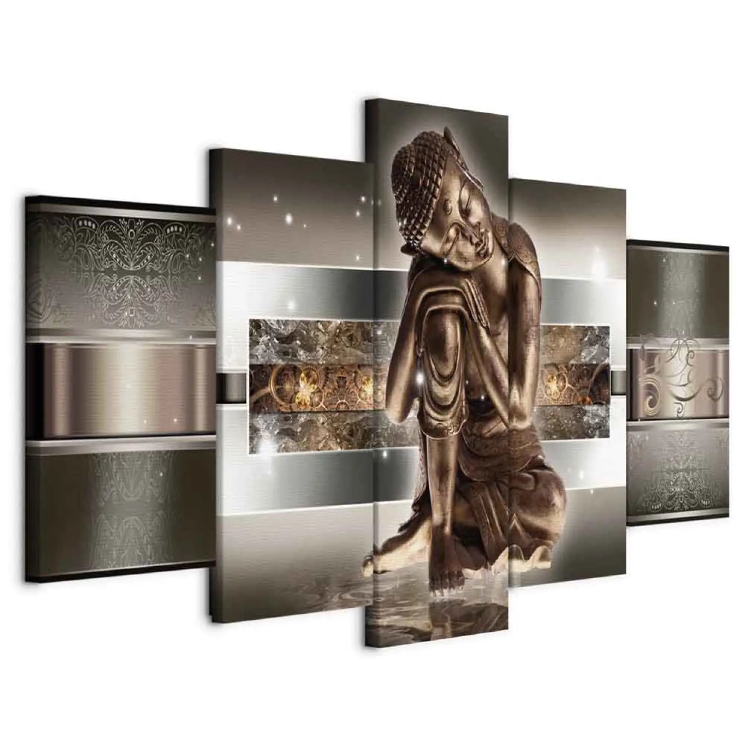 Glezna - Guļošais Buda brūnos toņos (x5), 55481 ART XL