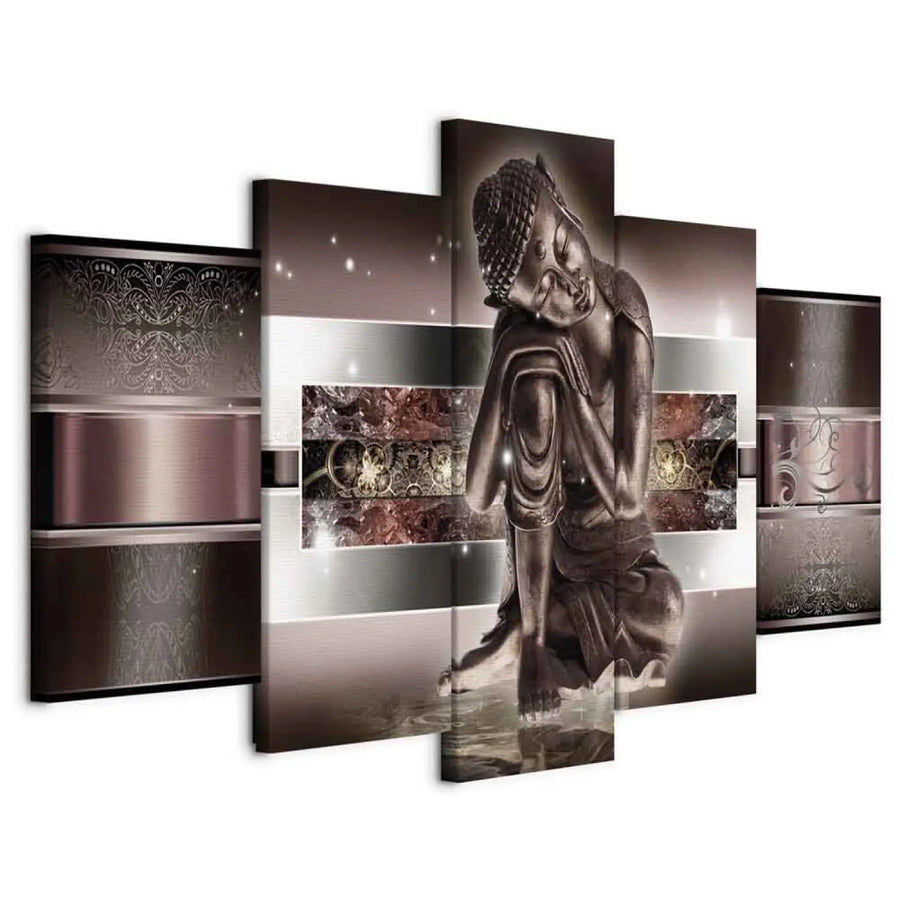 Glezna - Guļošais Buda Sarkanbrūnos toņos (x5), 55731 ART XL