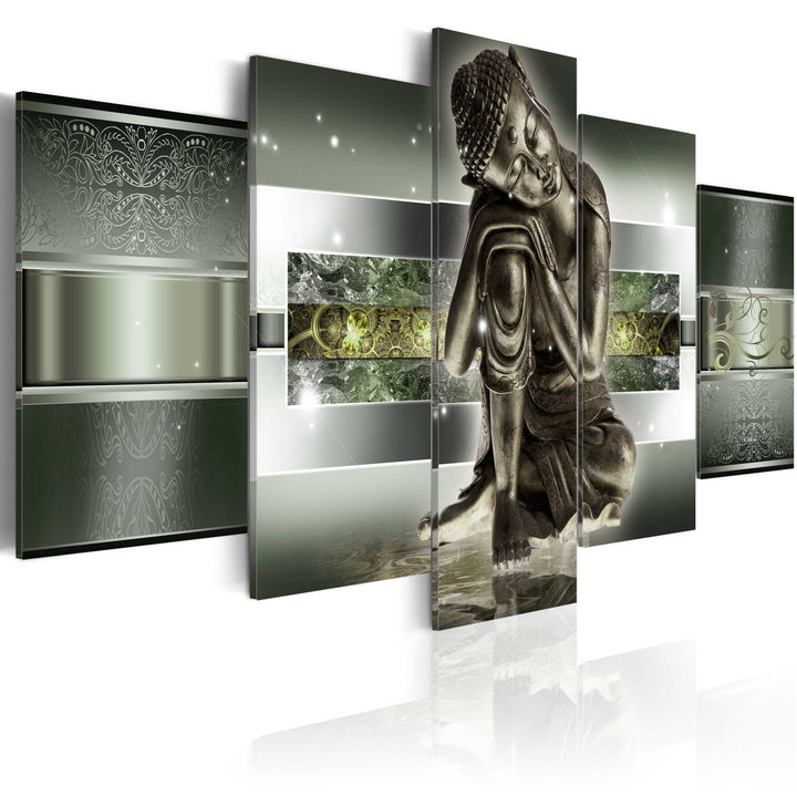 Glezna- Guļošais Buda zaļās krāsās (x5), 55474 G-ART