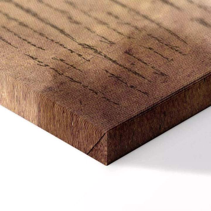 Vertikāla herbārija lapa – alvejas lapa vintage stilā G-ART