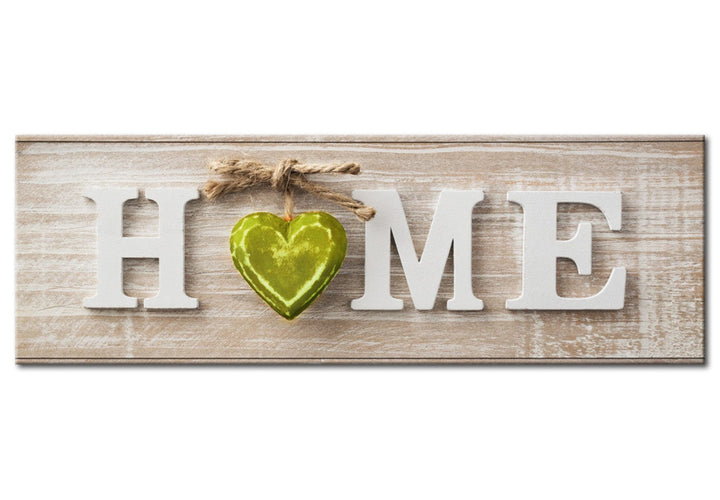 Glezna ar Home uzrakstu - zaļa sirsniņa, (x5), 94845 G-ART.