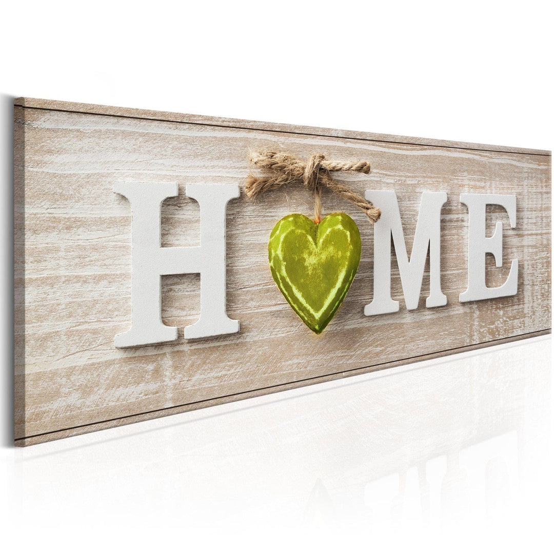 Glezna ar Home uzrakstu - zaļa sirsniņa, (x5), 94845 G-ART.