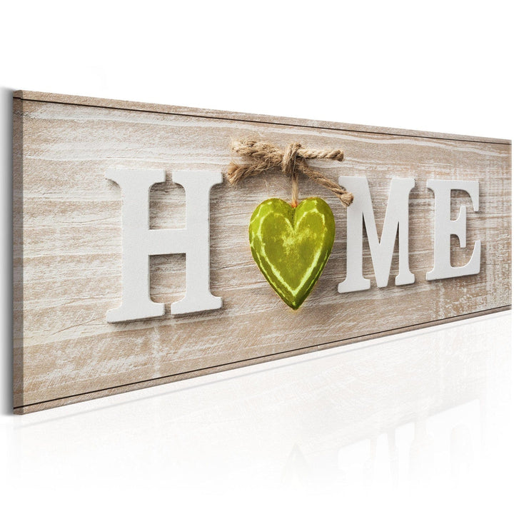 Glezna ar Home uzrakstu - zaļa sirsniņa, (x5), 94845 G-ART.