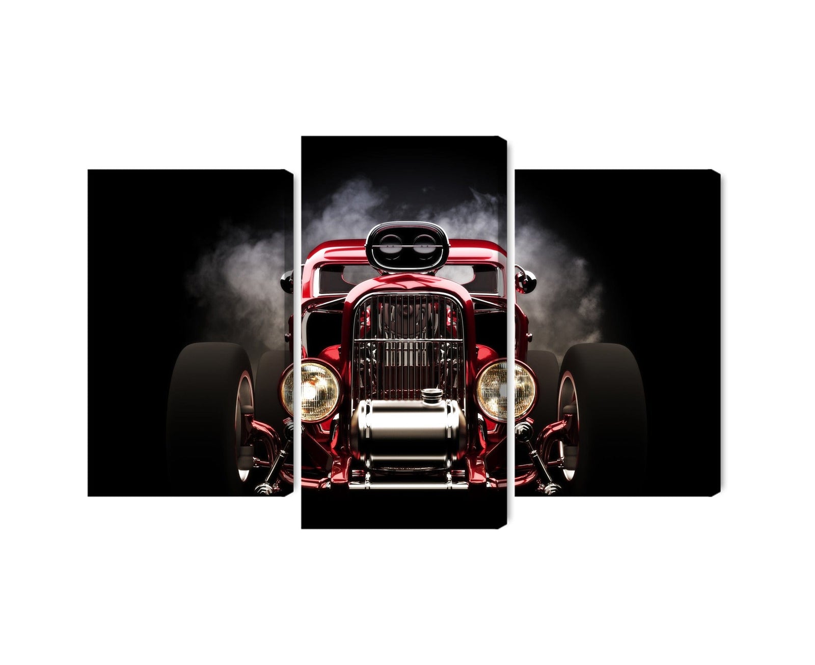 Kanva - Hot Rod automašīna uz dūmu fona, N-3193 X-ART