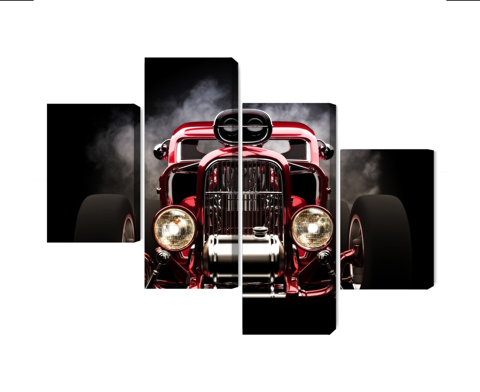 Kanva - Hot Rod automašīna uz dūmu fona, N-3195 X-ART