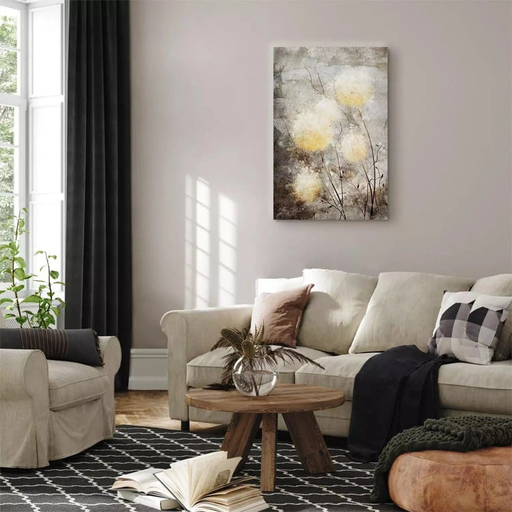 Glezna ar stilizētiem pļavu ziediem (1 daļa), vertikāla G-ART