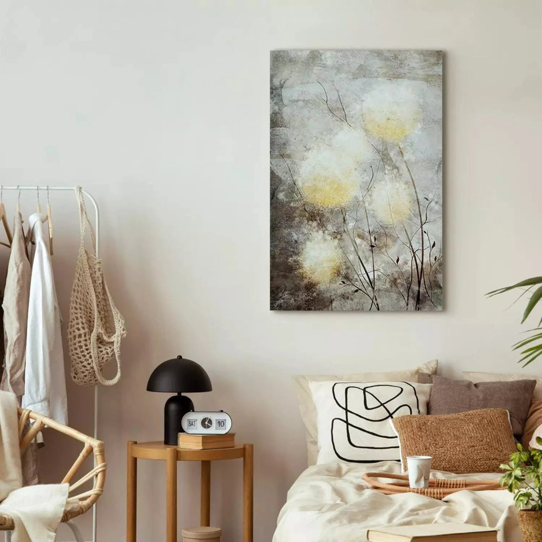 Glezna ar stilizētiem pļavu ziediem (1 daļa), vertikāla G-ART