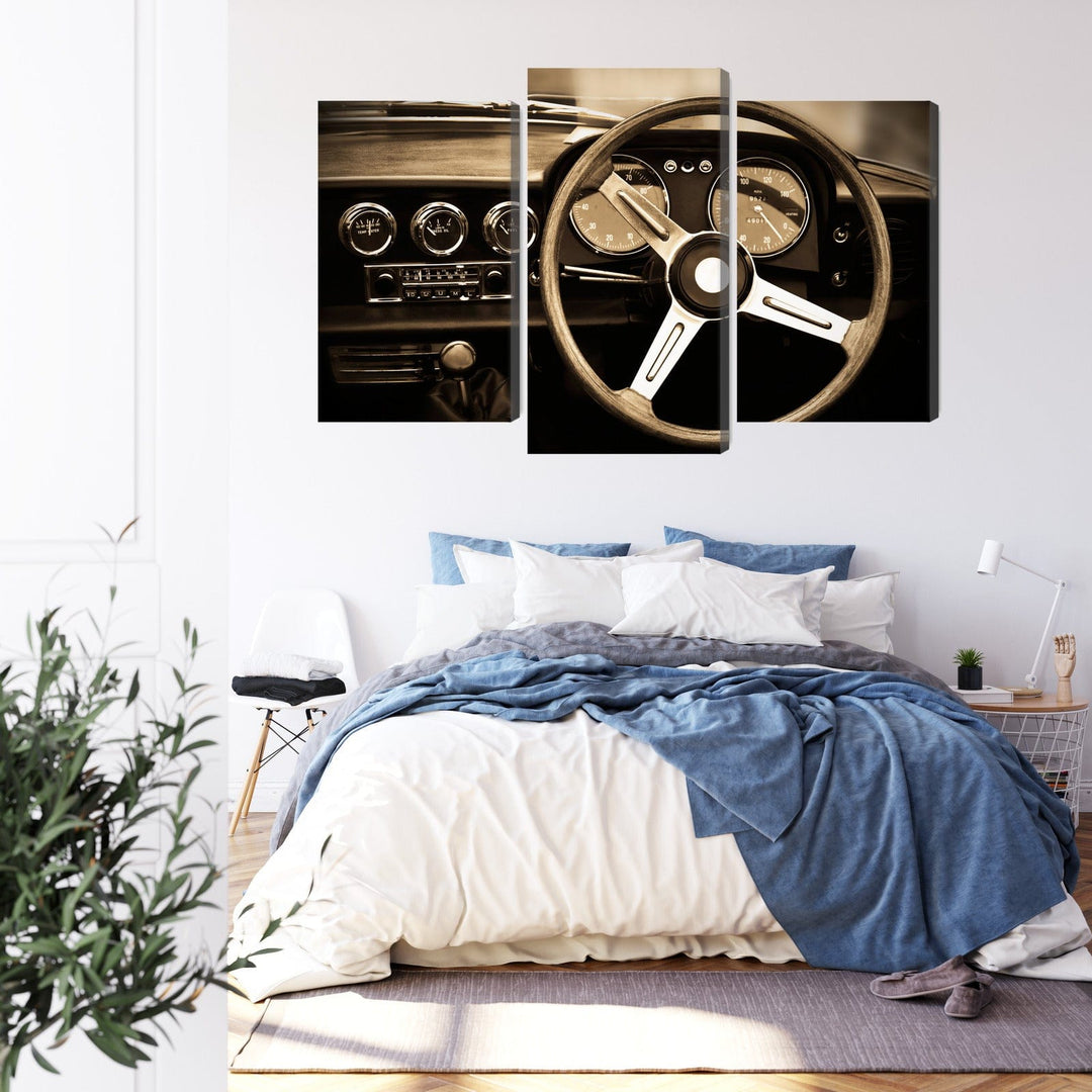 Kanva - Instrumentu panelis vintāžas auto, N-3163 X-ART