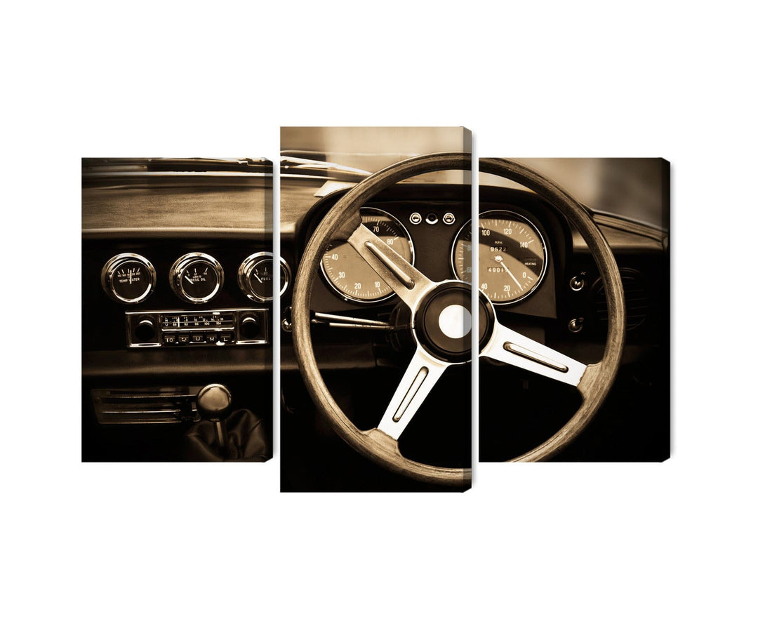 Kanva - Instrumentu panelis vintāžas auto, N-3163 X-ART