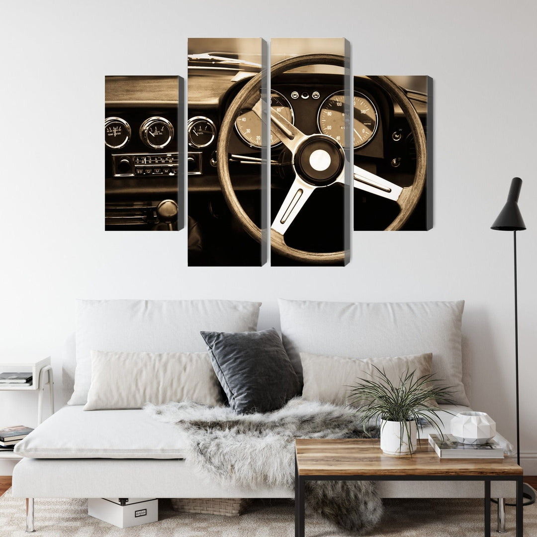 Kanva - Instrumentu panelis vintāžas auto, N-3164 X-ART