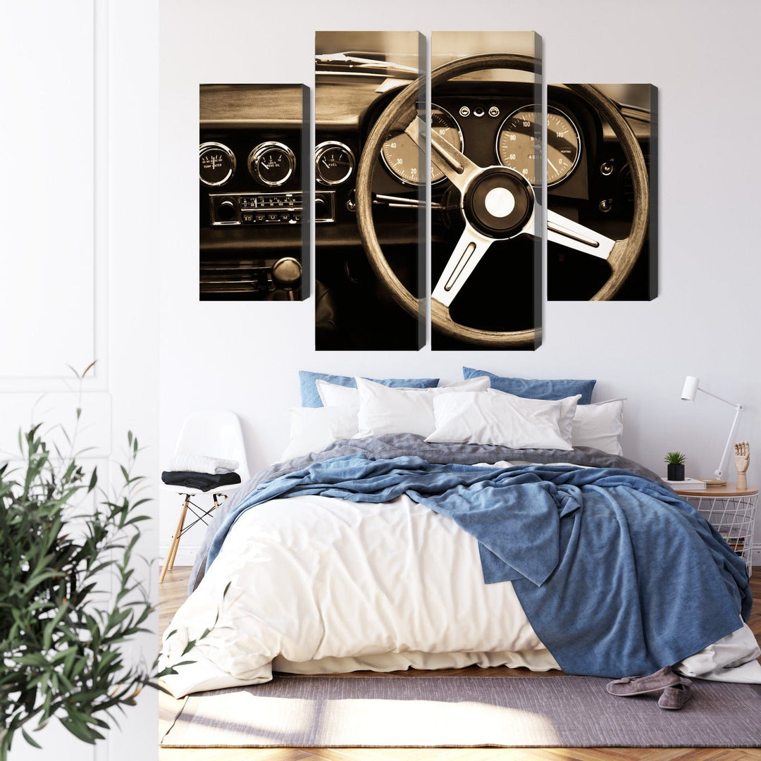 Kanva - Instrumentu panelis vintāžas auto, N-3164 X-ART