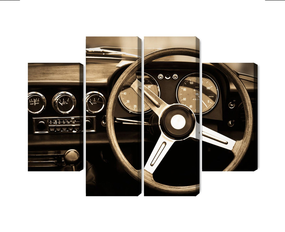 Kanva - Instrumentu panelis vintāžas auto, N-3164 X-ART