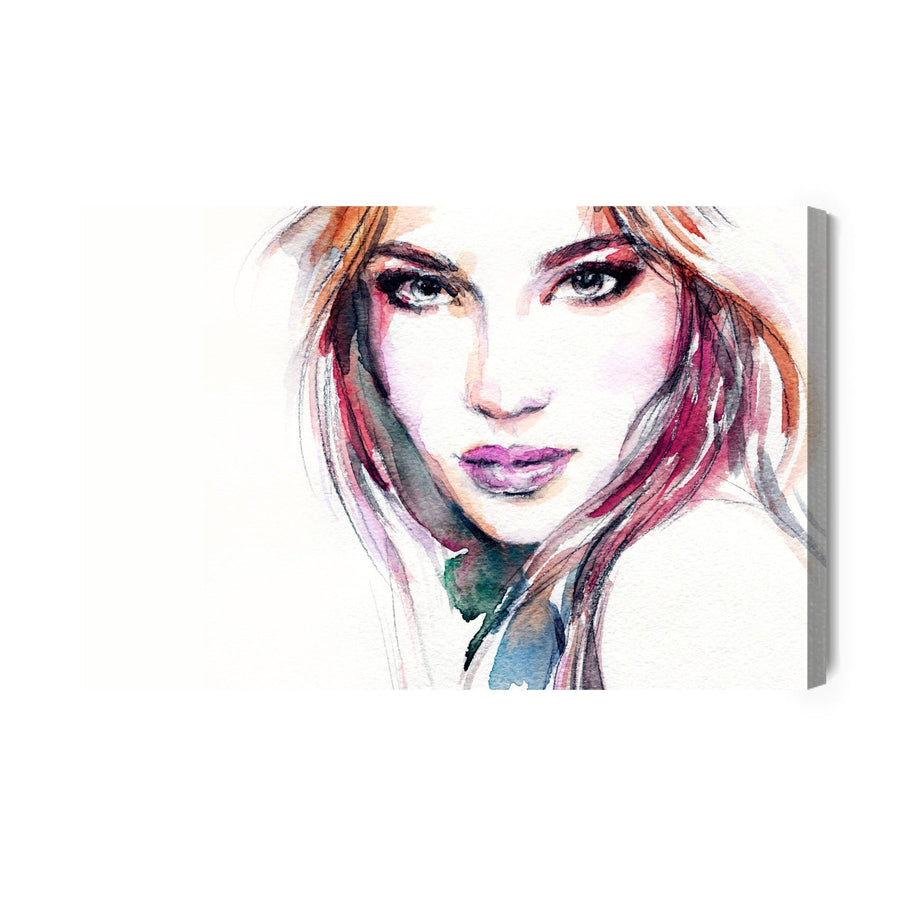 Kanva - Jaunas sievietes akvareļa portrets, N-936 X-ART