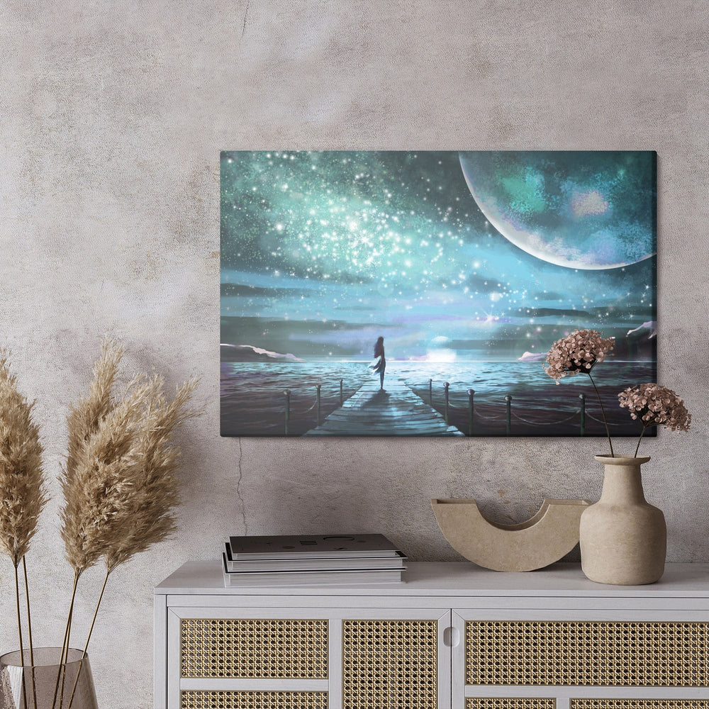 Kanva - Jūra un piestātne fantāzijas stilā, N-553 X-ART